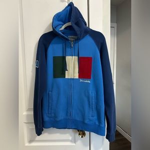 Mondetta Zip-up Hoodie Italy Embroidered in Blue